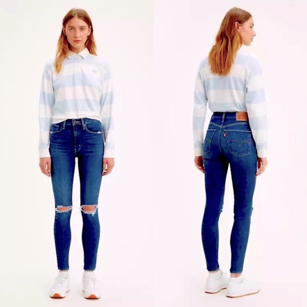 NWT Levi’s Mile High Super Skinny Jeans, Shady Business Medium Wash